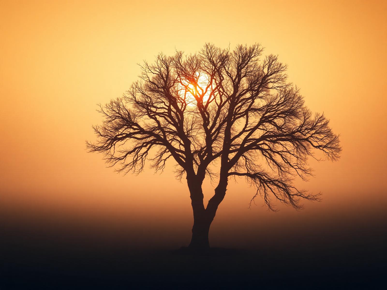Solitary white oak at dawn — symbol of transformational executive coaching with Sameer Vyas